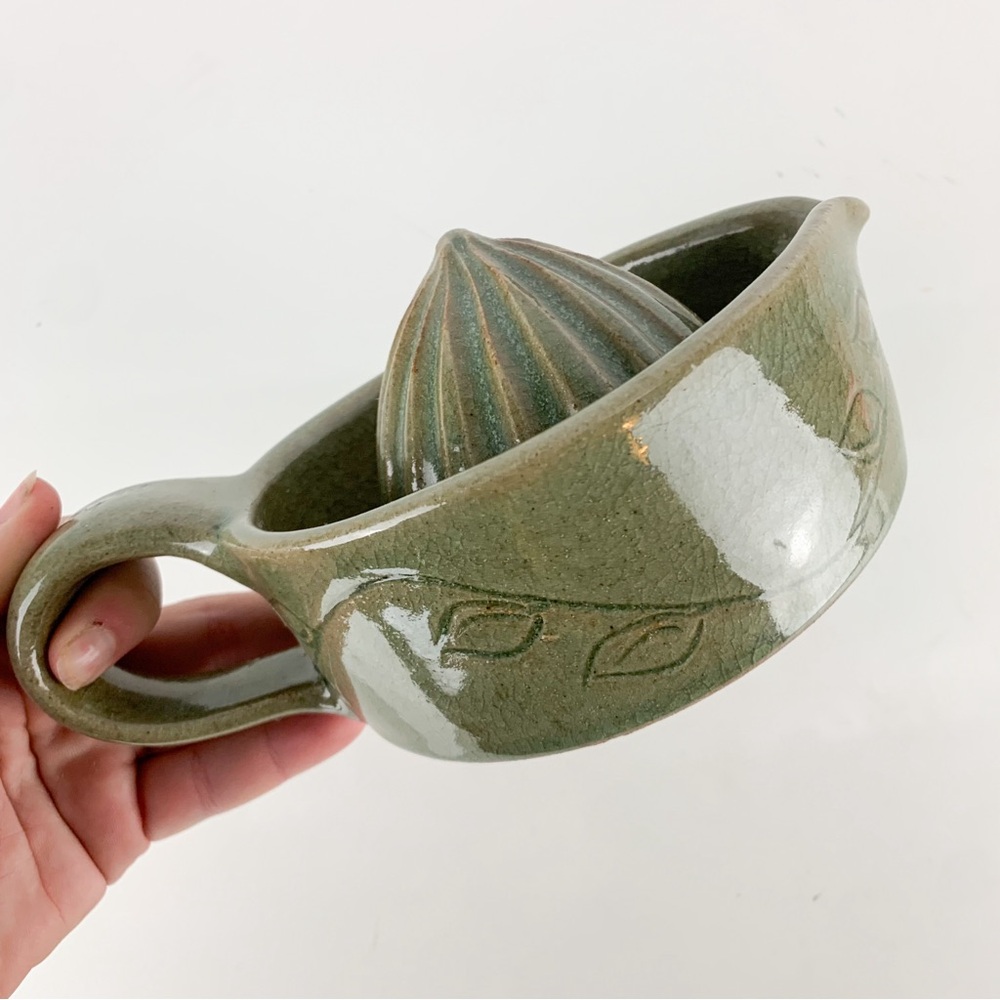 Rajana Hand Thrown Studio Art Pottery Citrus Reamer Handmade Kitchen Gadget